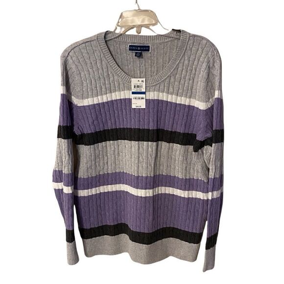 Karen Scott Sweaters - NWT Karen Scott Woman’s Striped Pullover Sweater